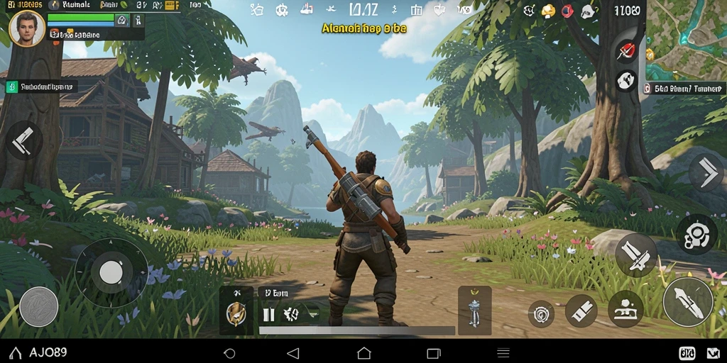 Tampilan gameplay AJO89 yang memukau di dunia terbuka.