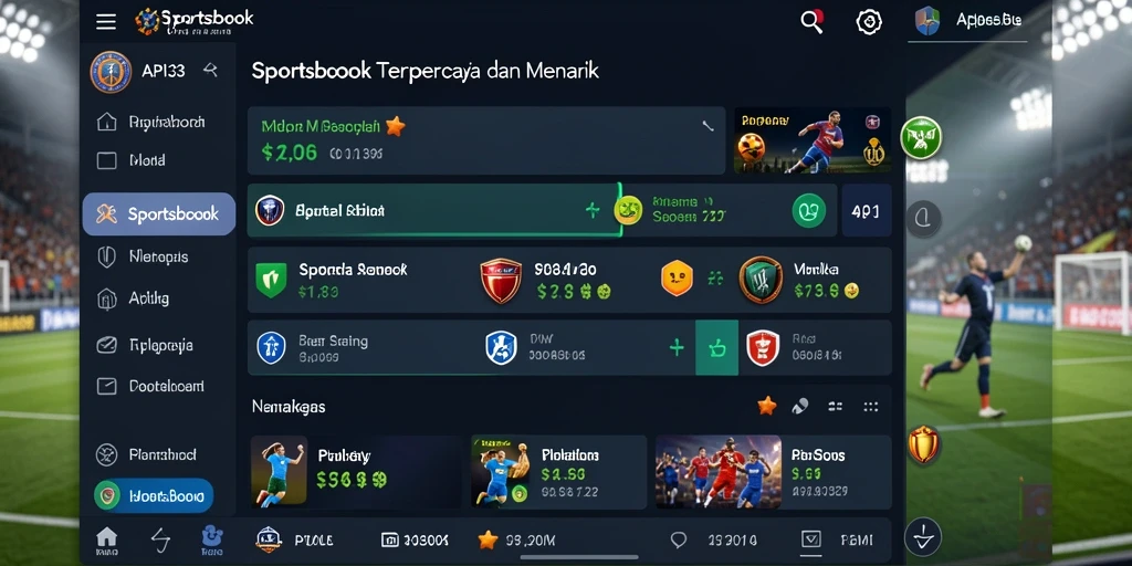 Tampilan gameplay Sportsbook yang menarik dan interaktif.