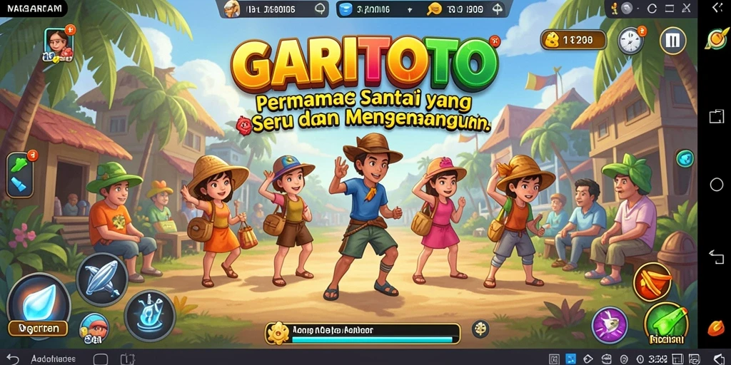 Tampilan gameplay GARITOTO yang ceria dan menghibur.