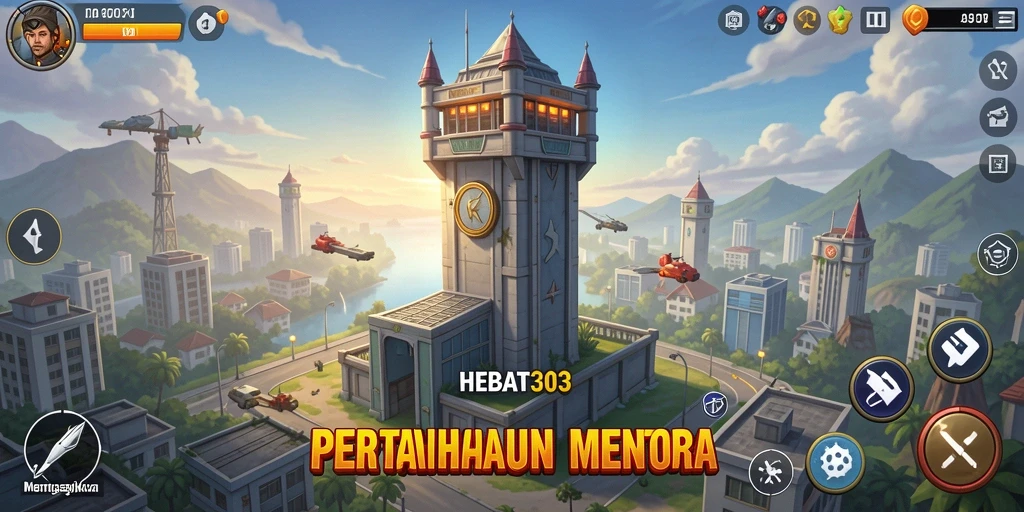 Tampilan gameplay menawan dari HEBAT303 dalam aksi Tower Defense.