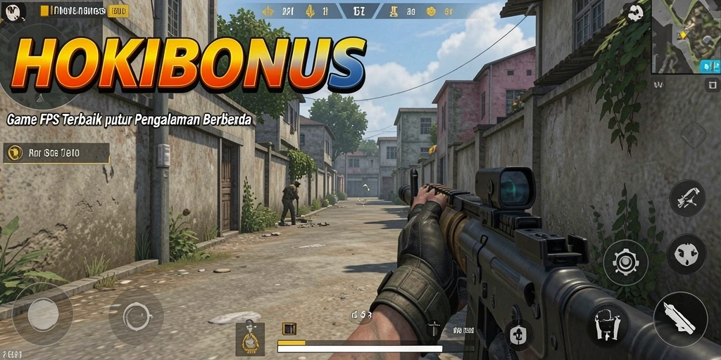 Gameplay mendebarkan HOKIBONUS di tengah pertempuran FPS.