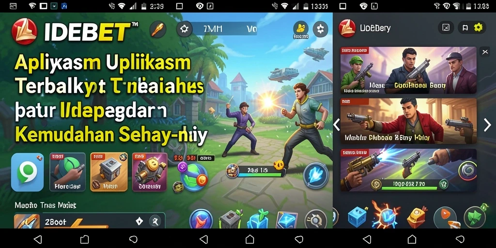 Screenshot IDEBET menampilkan antarmuka aplikasi Utility yang user-friendly.