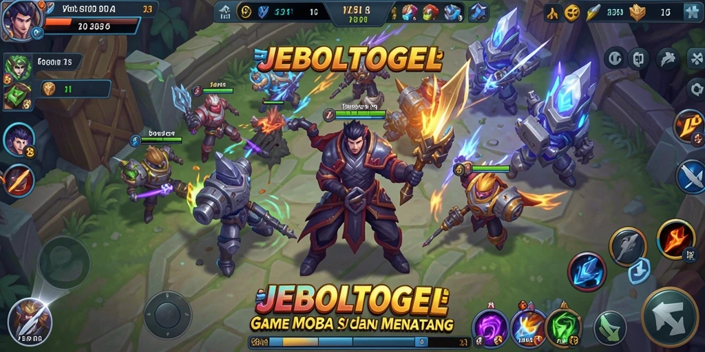 Tampilan gameplay menarik dari JEBOLTOGEL saat bertempur di arena.