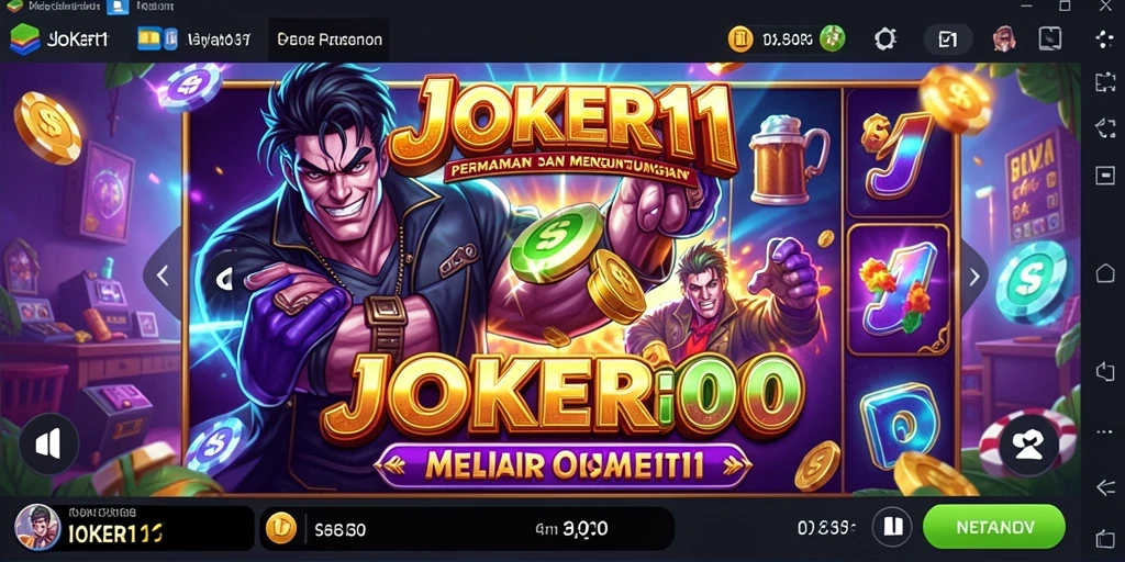 Tampilan permainan Slot yang seru dan menggembirakan di JOKER11.