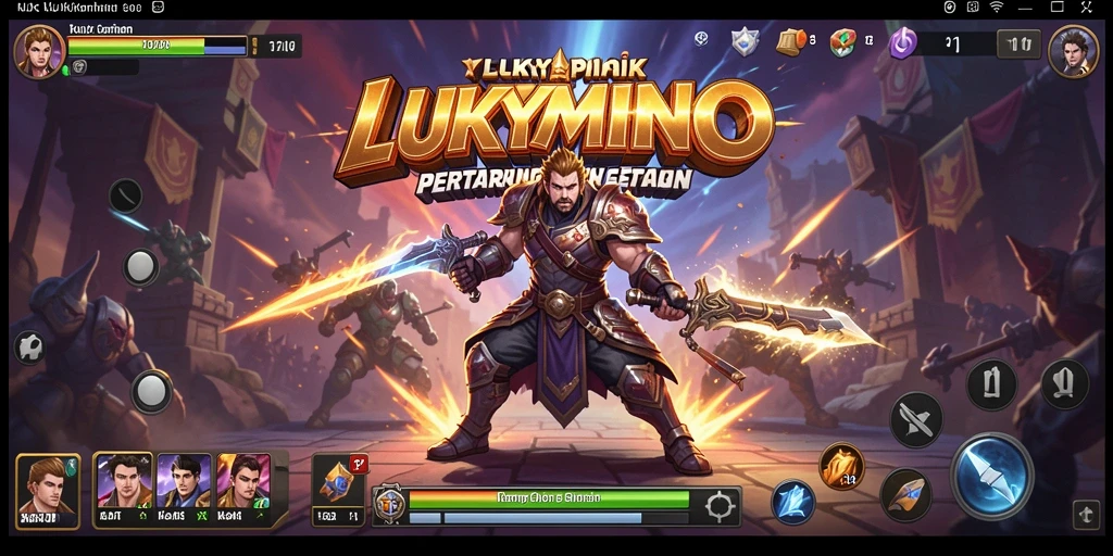 Tampilan aksion intens dari gameplay LUKYMINO yang menegangkan.
