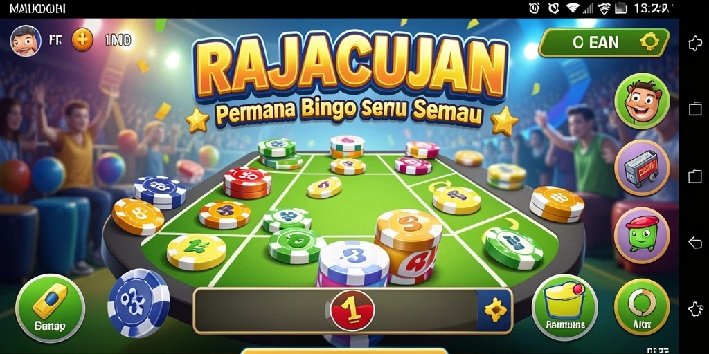 Screenshot gameplay menunjukkan keseruan bermain Bingo di RAJACUAN.