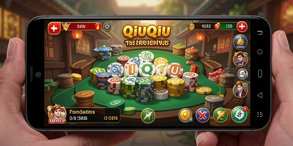 Screenshot gameplay QiuQiu RAKYATJP yang seru dan kompetitif.