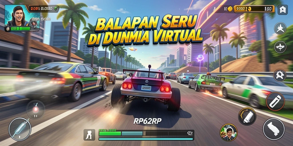 Tampilan mendebarkan dari kecepatan tinggi dalam balapan RP62RP.