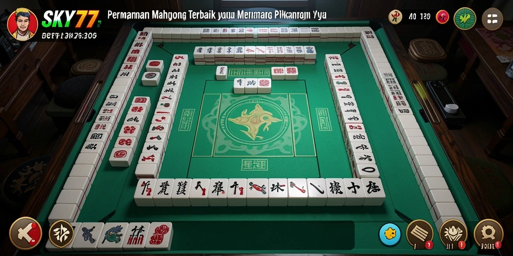 Tampilan gameplay Mahjong yang menarik dan menantang di SKY77.