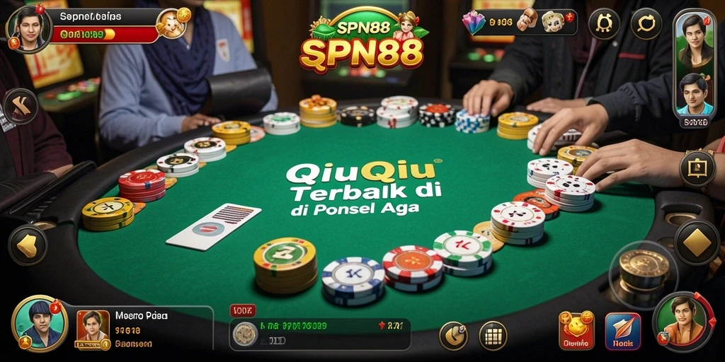 Tampilan gameplay menarik QiuQiu di SPN88 dengan interaksi pemain.