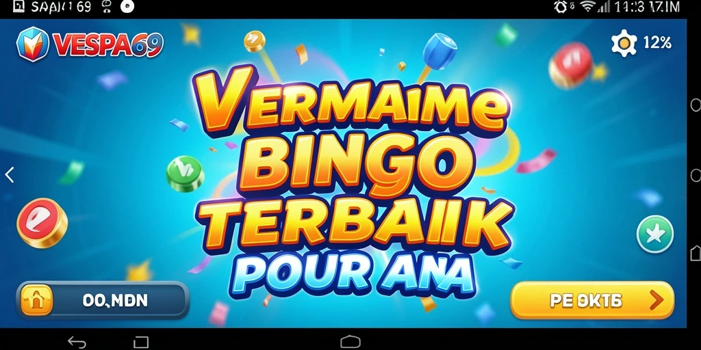 Screenshot VESPA69 menampilkan antarmuka permainan Bingo yang menarik.