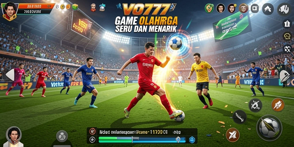 Screenshot VO777 menampilkan aksi intens dalam kompetisi olahraga.