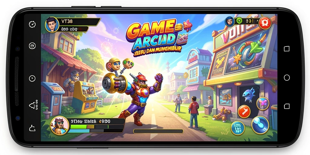 Tampilan gameplay Arcade yang seru dan menegangkan.