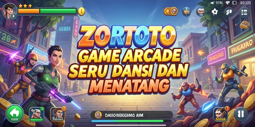 Screenshot gameplay ZORTOTO yang menunjukkan aksi seru di dalam game Arcade.