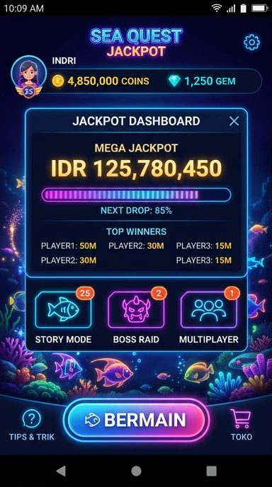 Tampilan utama aplikasi indaaa yang intuitif.